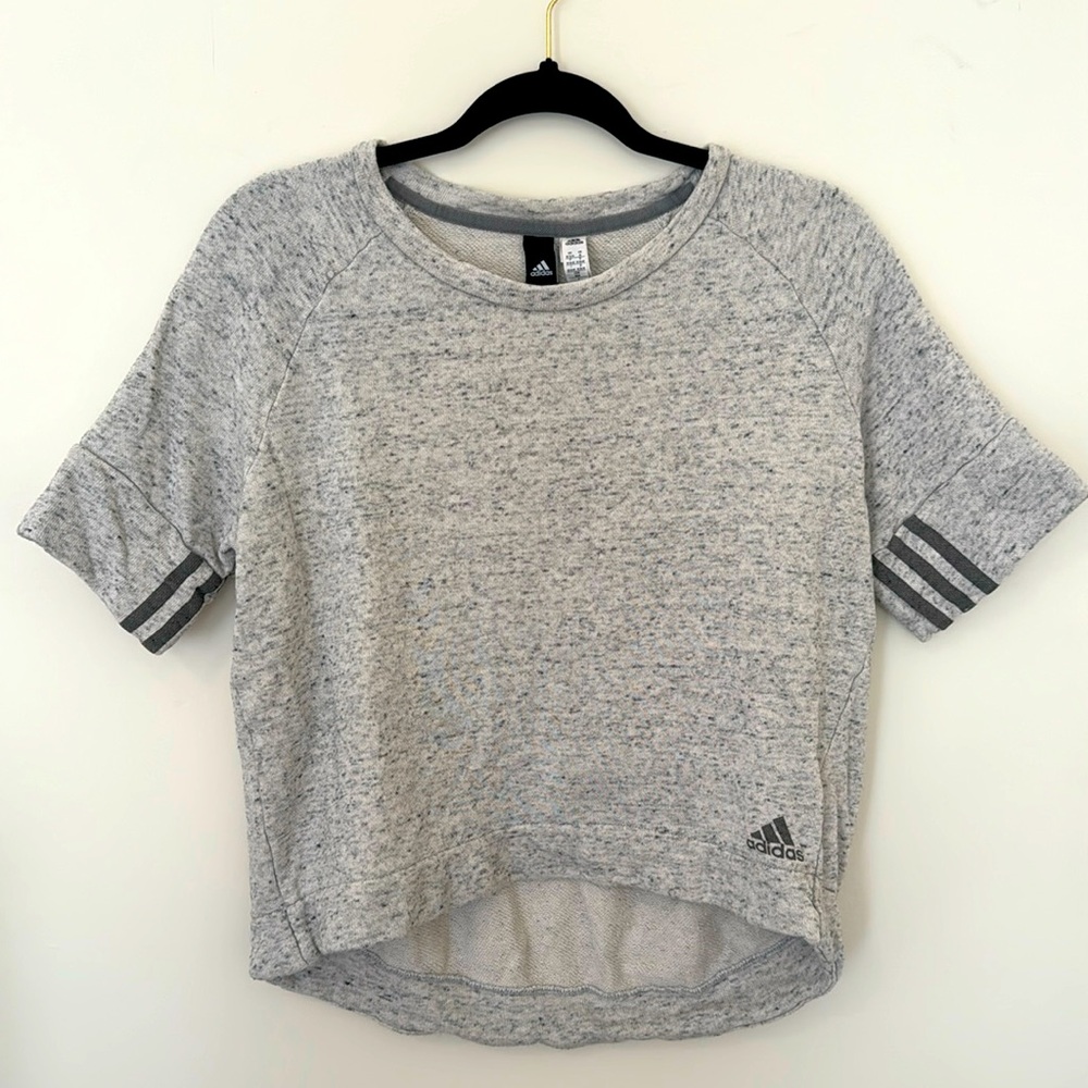 Adidas Short Sleeve Cropped Sweatshirt sz M